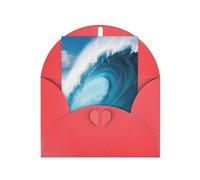 Pyjwyfmy Big Ocean Wave - Juego de tarjetas de felicitación y sobres en blanco con impresión HD de 4 x 6 pulgadas