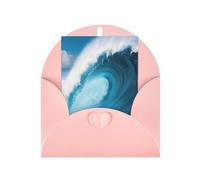 Pyjwyfmy Big Ocean Wave - Juego de tarjetas de felicitación y sobres en blanco con impresión HD de 4 x 6 pulgadas