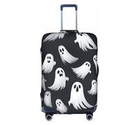Pyjwyfmy Funda para maleta con estampado de fantasmas blancos con estampado de Halloween, funda de equipaje de viaje con elasticidad para maletas (tamaños S/M/L/XL), Blanco, M