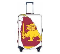 Pyjwyfmy Funda para maleta con estampado de mapa de la bandera de Sri Lanka, funda de equipaje de viaje con elasticidad para maletas (tamaños S/M/L/XL)