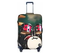 Pyjwyfmy Funda para maleta con estampado de tambor de jazz, funda de equipaje de viaje con elasticidad para maletas (tamaños S/M/L/XL), Blanco, M