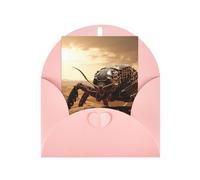 Pyjwyfmy Juego de tarjetas de felicitación y sobres en blanco con estampado de escorpión, tarjetas navideñas perladas, tarjetas de 4 x 6 pulgadas