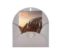 Pyjwyfmy Juego de tarjetas de felicitación y sobres en blanco con estampado de escorpión, tarjetas navideñas perladas, tarjetas de 4 x 6 pulgadas