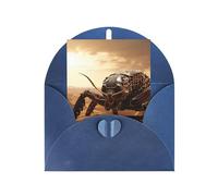 Pyjwyfmy Juego de tarjetas de felicitación y sobres en blanco con estampado de escorpión, tarjetas navideñas perladas, tarjetas de 4 x 6 pulgadas