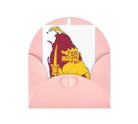 Pyjwyfmy Juego de tarjetas de felicitación y sobres en blanco con impresión de mapa de la bandera de Sri Lanka, tarjetas navideñas perladas, tarjetas de 4 x 6 pulgadas