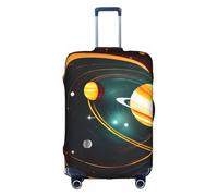 Pyjwyfmy Solar System - Funda para maleta con estampado de Júpiter Saturno, funda de equipaje de viaje con elasticidad para maletas (tamaños S/M/L/XL), Blanco, XL