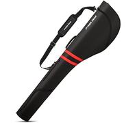 PYKES Peak Funda para Palos de Golf | Diseño Plegable para Palos de 47 Pulgadas | Se Adapta a 10 Palos | Bolsillo Impermeable | Ideal para Campo de conducción y práctica | Negro | Diseñado en Japón