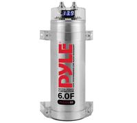 Pyle 6,0 Farad Digitale Power Condensator - Hoogwaardige - Accesorio automático para pantalla digital Blauw | Spanningsdisplay | Overspanningsbeveiliging | Montagekit | DC 12-24V