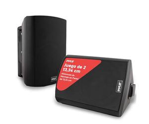 Pyle altavoces activos, Pasivos, Resistentes a la intemperie, Inalambricos, Sonido Estereo, Interiores, Exteriores, AUX, Bluetooth, Negro