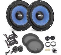 Pyle Altavoces Coaxiales para Coche 16,5 cm, 2 Vías, 360W, 4 Ohmios | Par con Borde de Goma Butílica Resistente a la Fatiga, Bobina ASV, Ideal para Reemplazar los Altavoces de Fábrica del Coche