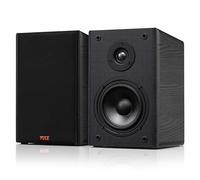 Pyle Altavoces de estantería de 6.5 Pulgadas, par de Altavoces de estantería con Cable con Soportes de Montaje en Pared, Cine en casa HiFi de 2 vías con Cono de Papel, Tweeter de cúpula Suave, diseño