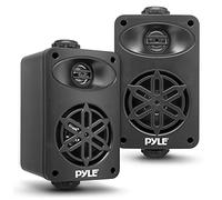 Pyle Altavoces, Dobles, 3.5”, 200V, Resistentes al Agua, Ideal para Uso en Patio, Piscina, Bote o en casa