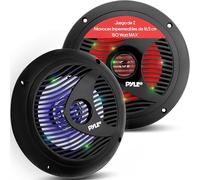 Pyle par de Altavoces Marinos de 6.5”, Potencia de 150V. Ideal para Botes, Barcos, Lanchas, Automobiles, Incluye cableado y herrajes de Montaje