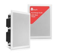 Pyle Altavoces Empotrables, 2 Unidades, Diseño Enrasado, Sistema Estéreo para Techo o Pared, Audio Para Cine en Casa, 400 W, 20 cm