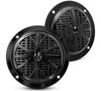 Pyle Altavoces Marinos, 4”, Resistentes al Agua y a la Intemperie, Estereo, Cono de polypropileno