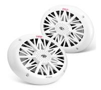 Pyle Altavoces Marinos 6x9 Pulgadas Doble - Sistema de Sonido Estéreo Exterior Resistente al Agua y al Clima con Potencia de 260W, Cono de Policarbonato y Borde de Tela - 1 Par - PLMR692