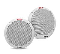 Pyle Altavoces Marinos Duales de 6,5 Pulgadas - Sistema Estéreo Exterior 2 Vías Impermeable y Resistente al Clima, 400W, Cono de Polipropileno, Surround de Goma Butilo - 1 Par Blanco