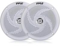 Pyle Altavoces Marinos, Sistema de Sonido estéreo de Audio para Exteriores de 2 vías, Impermeable y Resistente a la Intemperie, con Potencia de 180 W y Estilo Delgado de Perfil bajo, 1 par