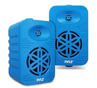Pyle Altavoces para Exteriores - Altavoces Impermeables de Grado Marino de 300 W, Montaje Universal, construcción de ABS Resistente, hogar, Barco, Cubierta, Patio, Piscina, Azul