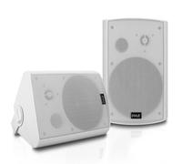Pyle Altavoces para Exteriores Bluetooth, 60 W RMS, Resistentes a la | Altavoz de exterior activo/pasivo con amplificador integrado, 2 vías, woofer de 16,5 cm, apto para marinos, soporte de pared