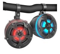 Pyle altavoces todo terreno, Impermeables, De 2 vias, Torre de wakeboard, Grado marino de 4” y 800V, Con luces RGB, Control remoto, Estereo, Exteriores, Rango completo para ATV, UTV, Quad, Jeep, Barco