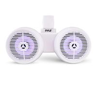 PYLE Altavoces todoterreno impermeables duales - 6.5 pulgadas, 200 W, sistema de sonido de torre de wakeboard marino de 2 vías con luz LED, altavoz estéreo de gama completa para coche, ATV, UTV, Jeep,