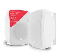 Pyle Altavoz Bluetooth de 800 W con Amplificador - Altavoz Pasivo y Activo para Exterior e Interior, Montaje en Techo y Pared, Resistente al Agua, Altavoz Estéreo de 6,5" (16,5 cm) - Blanco