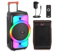 Pyle Altavoz Grande, Bluetooth, Portátil, Sistema True Wireless Stereo,Bolsa de Transporte, Entradas para microfono, FM Radio, USB y AUX