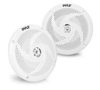 Pyle Altavoz Marino Resistente al Agua, 100 W, para Exteriores, diseño Delgado, Resistente a la Intemperie, para Barco, terraza, Piscina y hogar, Color Blanco