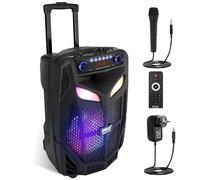 Pyle Altavoz PA 800W Bluetooth Subwoofer 12" Micrófono Inalámbrico Batería