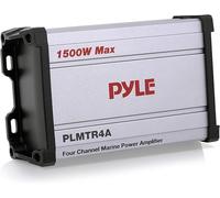 Pyle Amplificador Audio, Marino, 4 Canales, Resistente al Agua y a la Intemperie, Estereo, 1500W, Cable de Entrada RCA, AUX y MP3