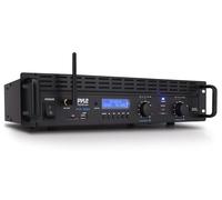 Pyle Amplificador Bluetooth de 2 canales - 2000 W puente montado en rack Pro Audio inalámbrico, entrada TRS/XLR, LCD, modo puente, ventilador de refrigeración - Sistema de altavoces