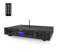 Pyle Amplificador de Audio, Receptor, Montaje en Rack de 5 Canales, Cine en casa, Transmision inalambrica Bluetooth, Radio MP3/USB/SD/AUX/FM, 200V, Pantalla LCD Digital ID3