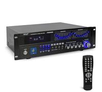 Pyle Amplificador Home Theater 2000W Bluetooth Rack 6 Canales 2 Micrófonos | Karaoke, USB, HDMI, Óptico, Coaxial, y Radio FM