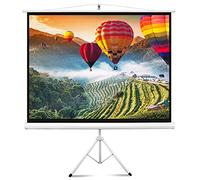 Pyle Pantalla de Proyección Portátil de 203 cm con Trípode, Enrollable, Superficie Blanca Mate 16:9 con Borde Negro, Soporte Ajustable para Cine en Casa y Oficina