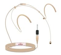 PYLE auriculares diadema, Doble, Profesionales, Microfono boom de condensador omnidireccional, Manos libres, Cable de 1.2m, Adapador de 3.5mm/6.35mm y Paraviento