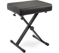 Pyle banqueta piano, para teclado, taburete, plegable, ajustable, acolchado, antideslizante, estilo X, Color negro