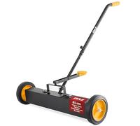 Pyle barredora magnética rodante, de 24”, con Mango Ajustable, Recolector de metales. Resistente para taller, Construccion y uso industrial