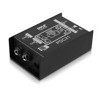 Pyle caja DI de inyección directa premium, Unidad DI pasiva, Eliminadora de zumbidos con atenuador de entrada para conectar guitarra y bajo, Transformador de impedancia de 1/4″