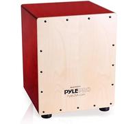 Pyle Cajón flamenco, Caja Acústica de Madera de Abedul, Cuerdas de Guitarra Ajustables, Sonido Profesional, Compacto 30x30x38 cm, Patas Antivibración, Ligero 5kg, Ideal para Todas las Edades
