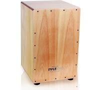Pyle Cajón de Percusión, Caja Acústica de Madera de Abedul, Cuerdas de Guitarra Ajustables, Sonido Profesional, Compacto, Pies Antivibración, Ligero 5kg, Ideal para Todas las Edades