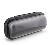 Pyle Funda Estéreo Marina Resistente al Agua - Protector de Radio para Barco de Alta Resistencia de Color Ahumado con Puerta Elevable y Junta de Montaje con Resorte Incluida
