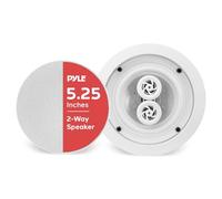 Pyle Home - Altavoces estéreo de 2 vías para la Intemperie y la Intemperie Altavoz DVC Individual 5.25-Inch