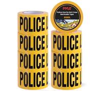Pyle Juego de 8 Cintas de Seguridad de policía Que no cruzan Barricada, Rollo de Cinta de 656 pies de Largo Adecuado para una Amplia Gama de Aplicaciones, Incluyendo Obras en Carretera, Eventos y