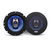 Pyle Juego de Altavoces Coche, 17 cm, Auto, 180W RMS/360W, 4 Ohm de impedancia, 2 cm Tweeter piezoeléctrico, 3 vías, triaxial, Color Azul