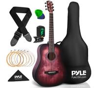 Pyle kit de guitarra acustica, ½ Tamaño juvenil, 34”, Para principiantes, Niños, Adultos