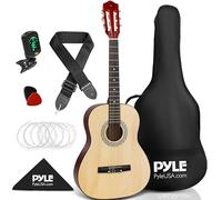 Pyle Kit de Guitarra Acústica para Principiantes - Diestro, 3/4, Natural mate