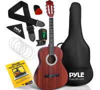 Pyle Kit de Guitarra Acústica para Principiantes - Diestro, 3/4, Sun burst