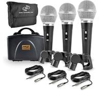 Pyle Kit de microfonos Profesionales, 3 Piezas, con Estuche rigido, Clips, Bolsa y Cable XLR, Ideal para Estudio o Escenario