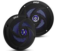 Pyle Marine Altavoces Impermeables 16,5 cm - Torre de Wakeboard de Perfil bajo y Resistente a la Intemperie al Aire Libre Sistema de Sonido estéreo con Luces LED y 240 W de Potencia